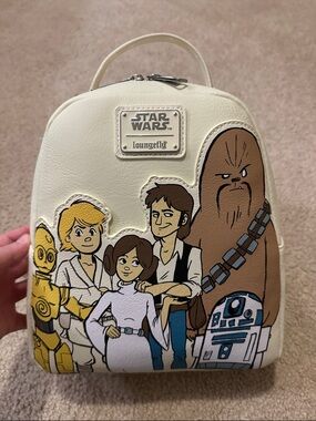 Loungefly Cream Star Wars Character Mini Backpack NWT